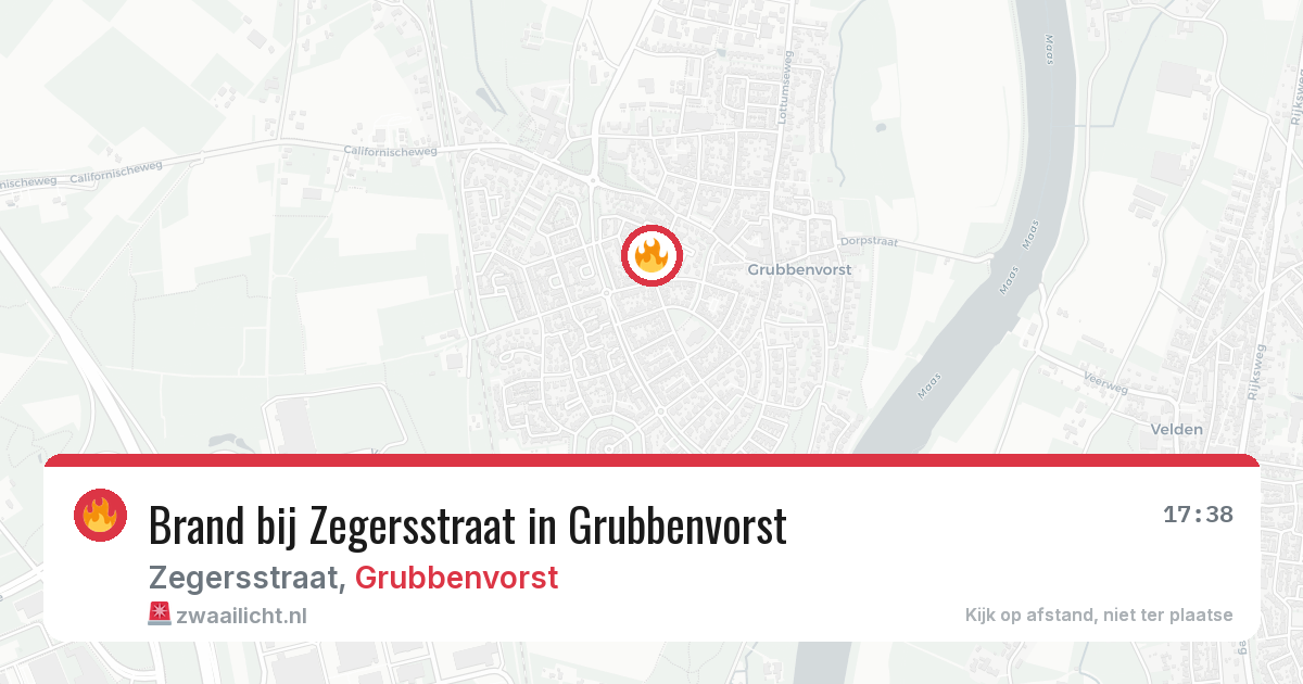 Brand bij Zegersstraat in Grubbenvorst — 2 jun 2026