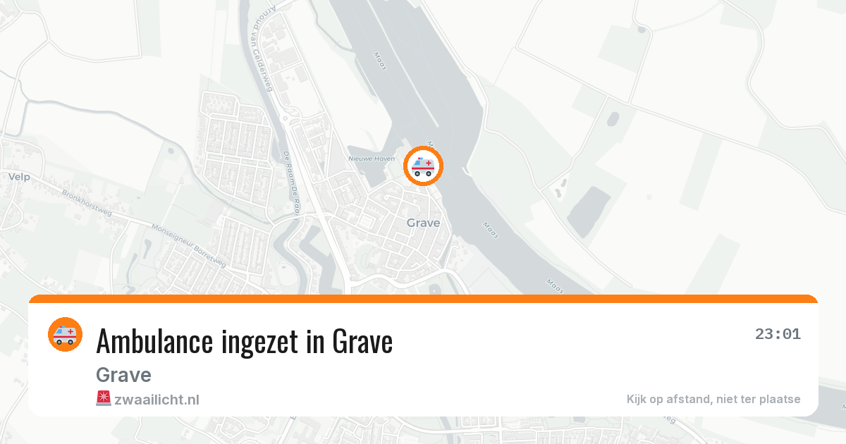 Ambulance ingezet in Grave — 29 jun 2026