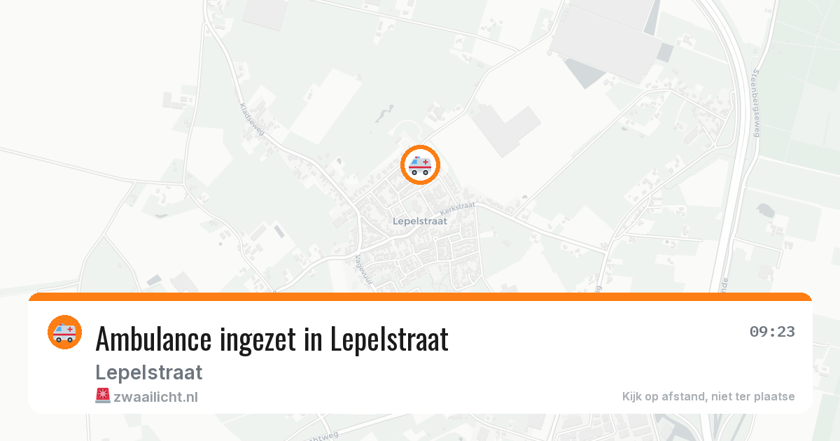 Ambulance ingezet in Lepelstraat — 17 jun 2026