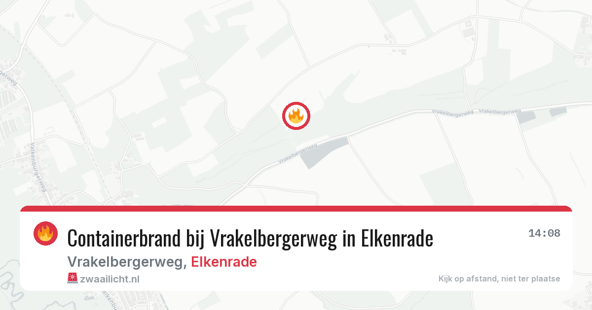 Containerbrand bij Vrakelbergerweg in Elkenrade — 4 mrt 2026
