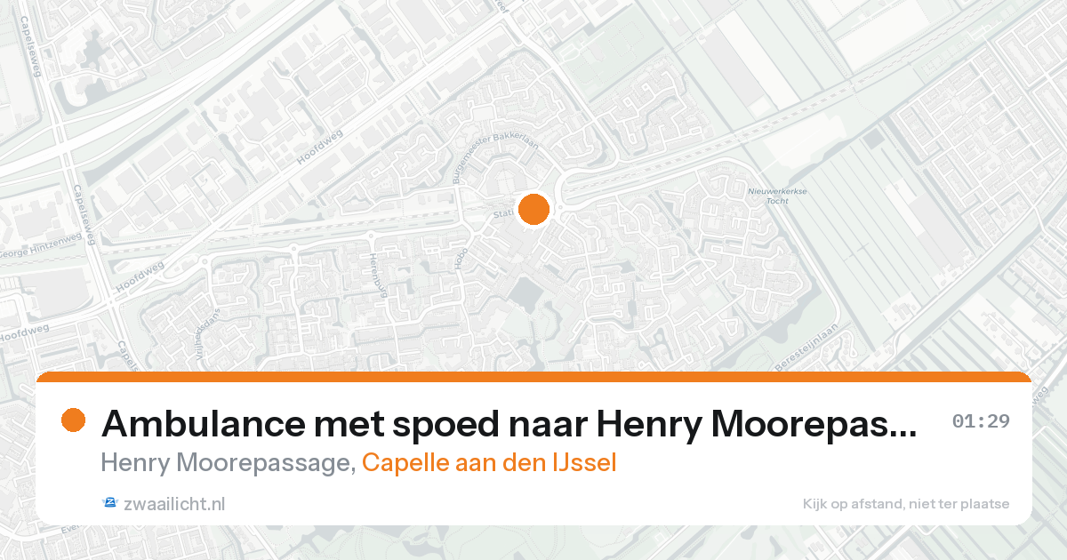 Ambulance met spoed naar Henry Moorepassage in Capelle aan den IJssel — 22 aug 2026