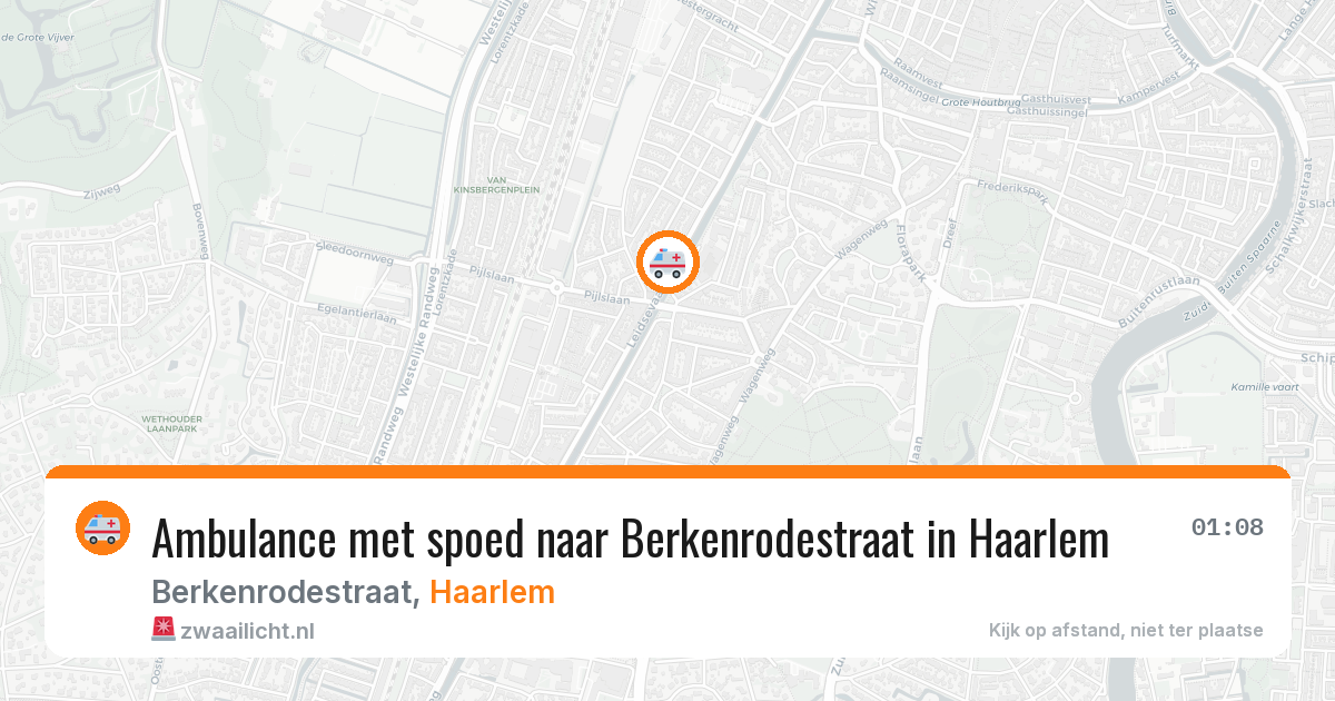 Ambulance met spoed naar Berkenrodestraat in Haarlem — 23 jan 2026
