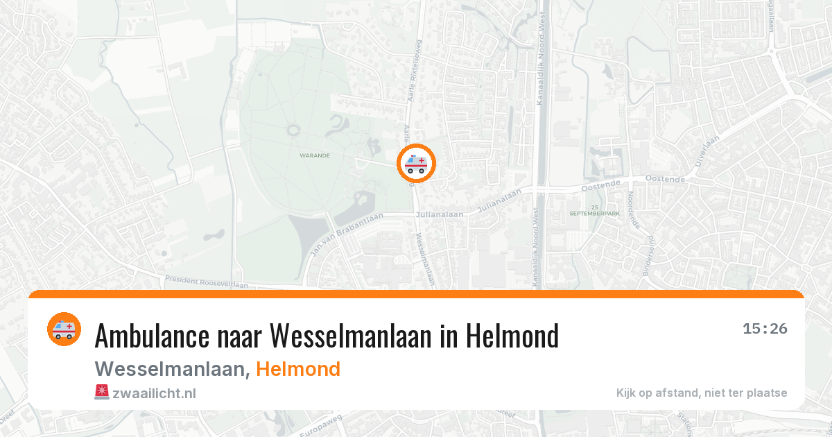 Ambulance naar Wesselmanlaan in Helmond — 14 feb 2026