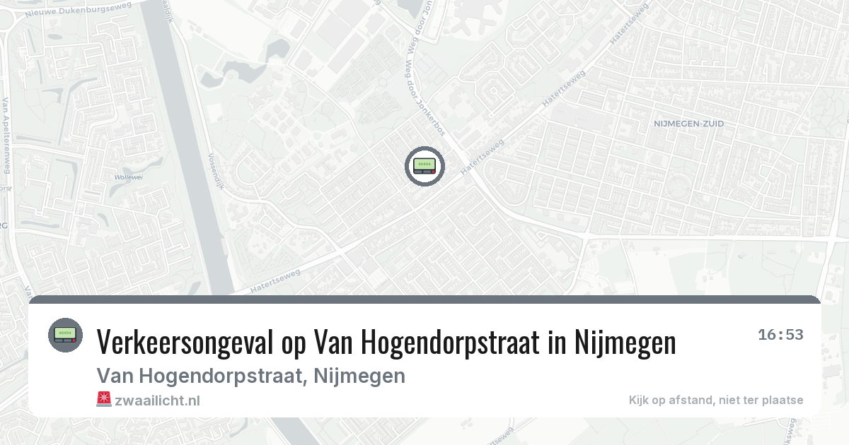 Verkeersongeval op Van Hogendorpstraat in Nijmegen — 23 mrt 2026