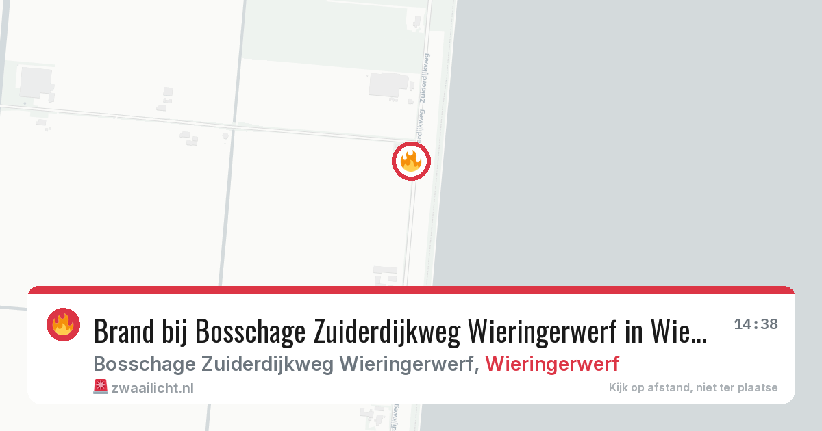 Brand bij Bosschage Zuiderdijkweg Wieringerwerf in Wieringerwerf — 11 aug 2026