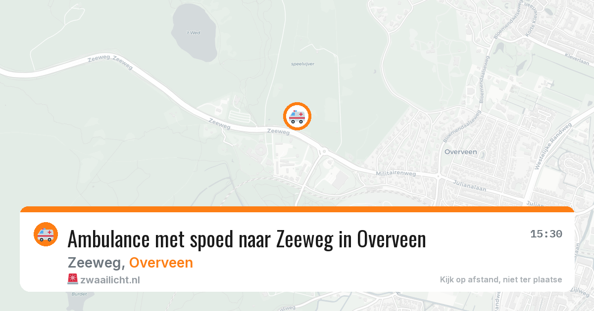 Ambulance met spoed naar Zeeweg in Overveen — 23 mei 2026