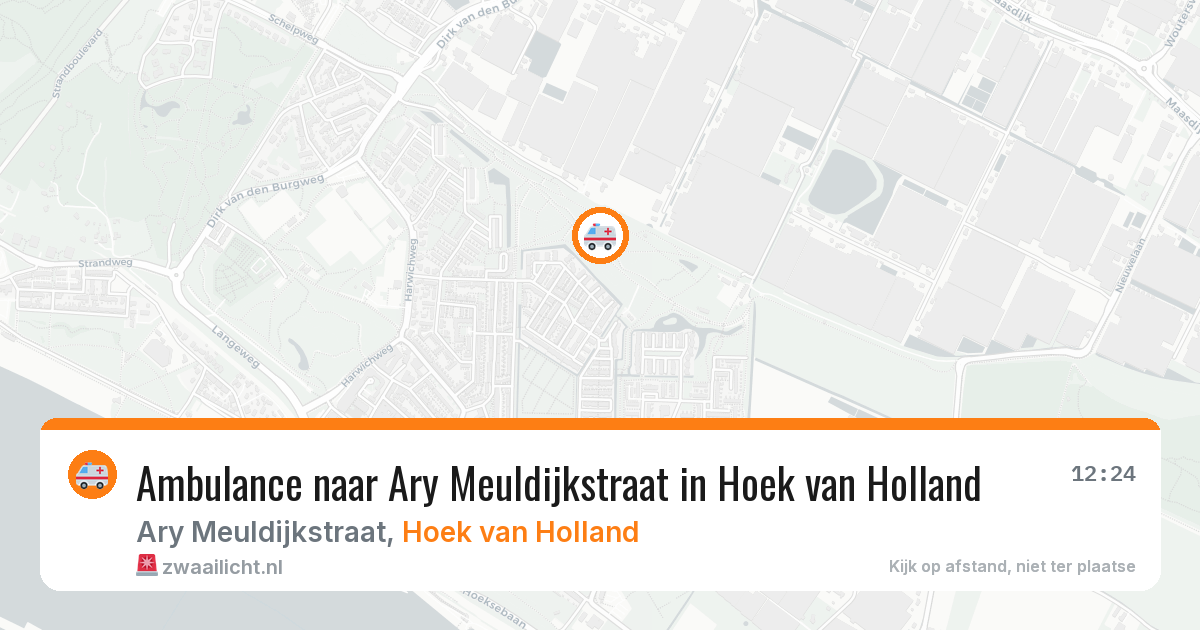 Ambulance naar Ary Meuldijkstraat in Hoek van Holland — 8 jun 2026