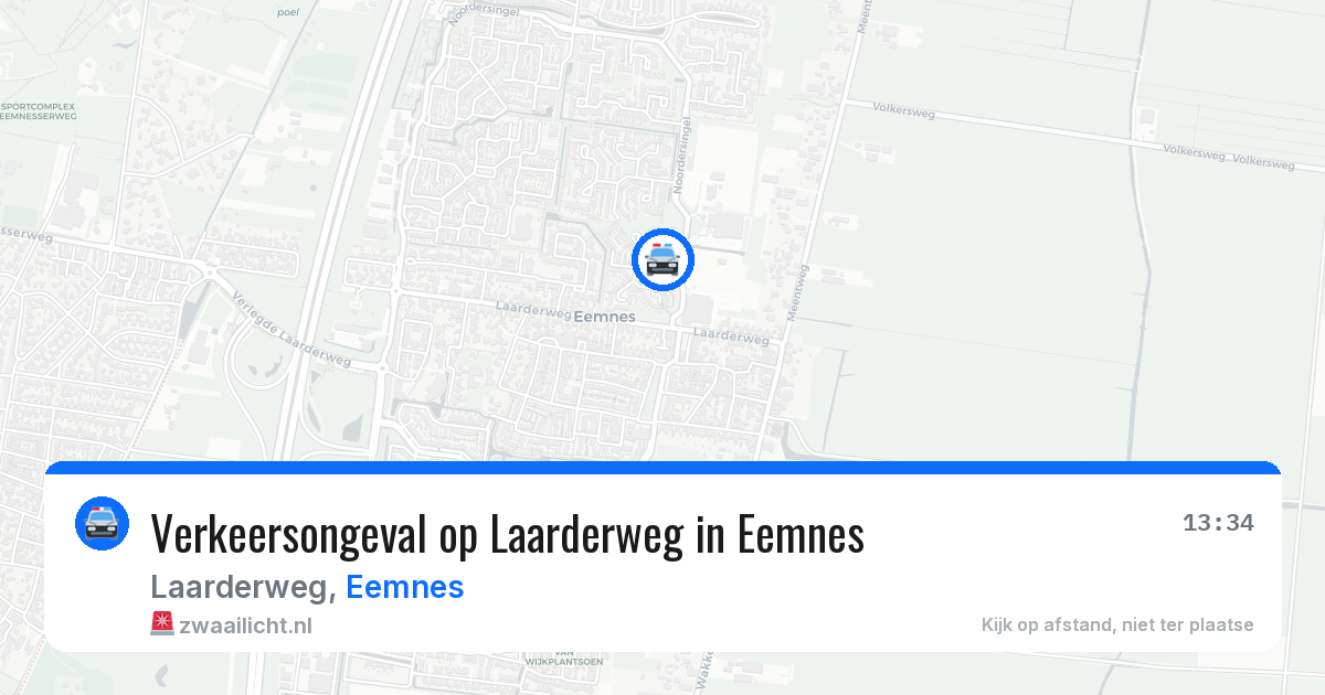Verkeersongeval op Laarderweg in Eemnes — 2 apr 2026