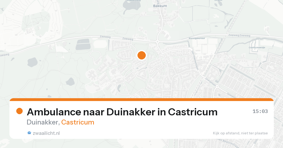 Ambulance naar Duinakker in Castricum — 19 aug 2026