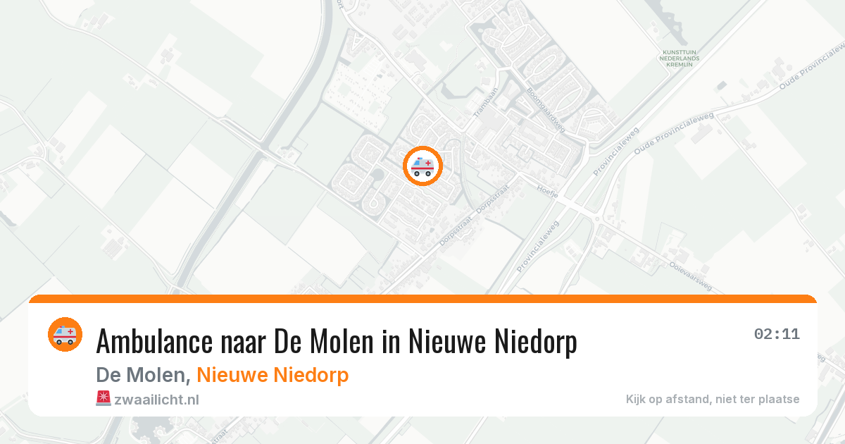 Ambulance naar De Molen in Nieuwe Niedorp — 24 feb 2026