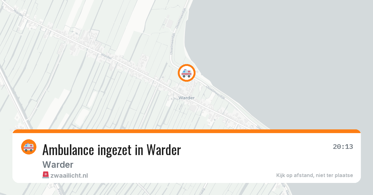 Ambulance ingezet in Warder — 7 jul 2026