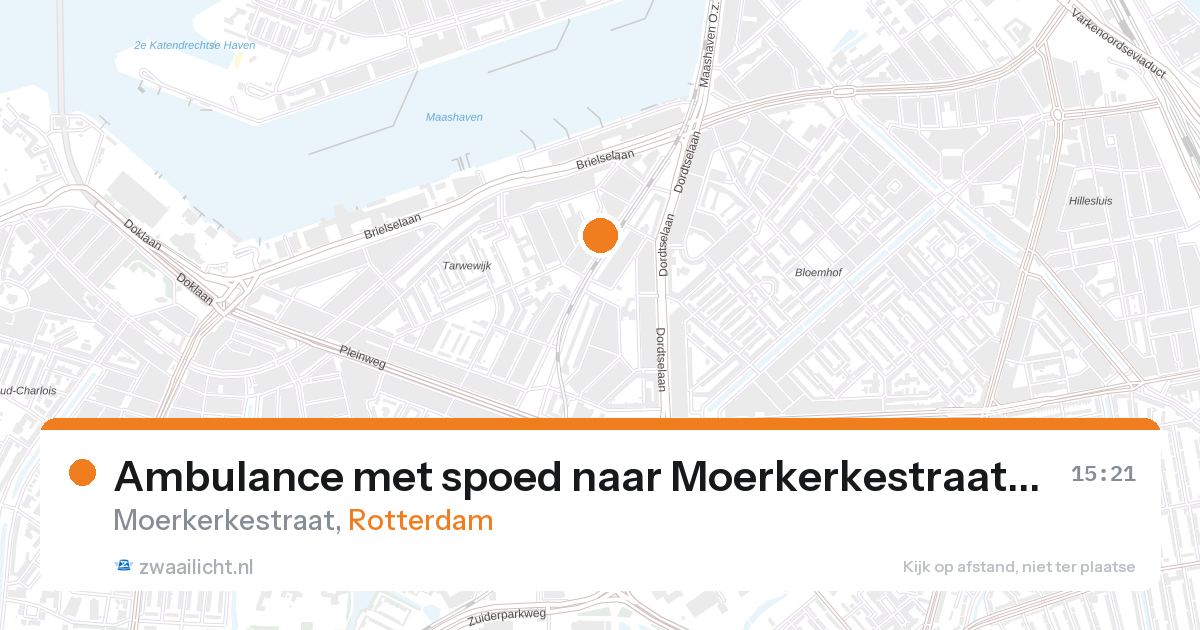 Ambulance met spoed naar Moerkerkestraat in Rotterdam — 28 aug 2026