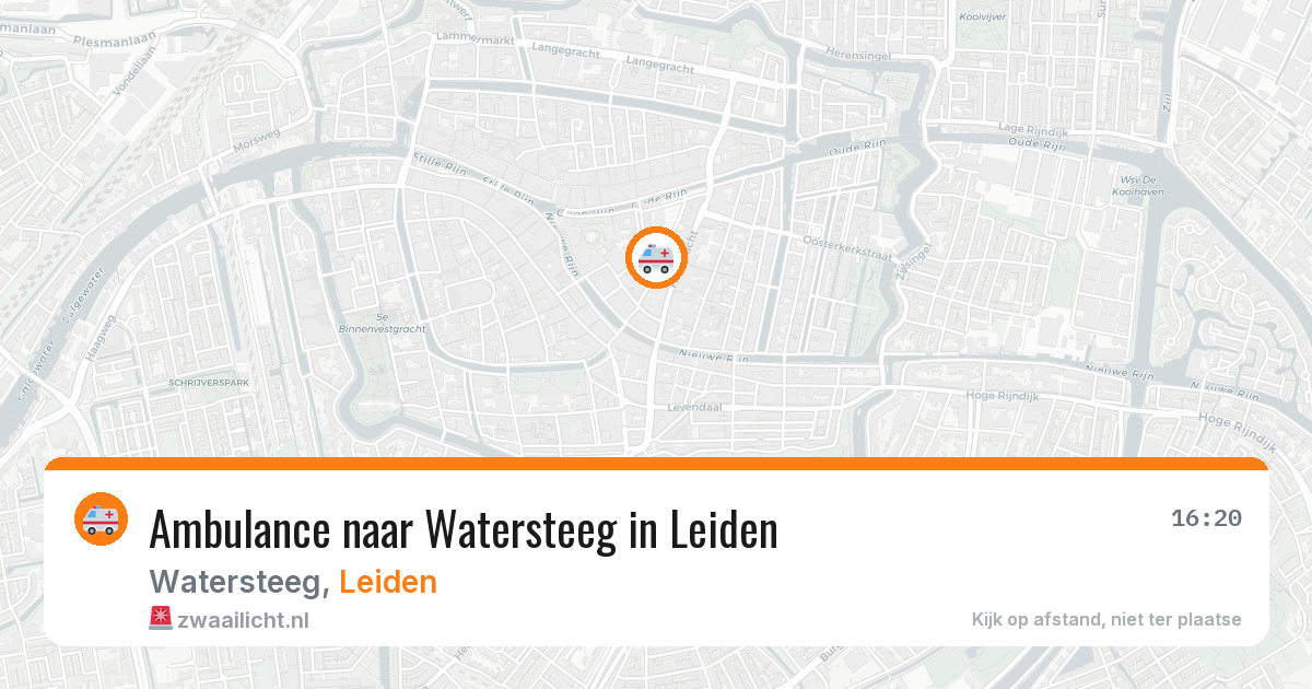 Ambulance naar Watersteeg in Leiden — 3 jun 2026