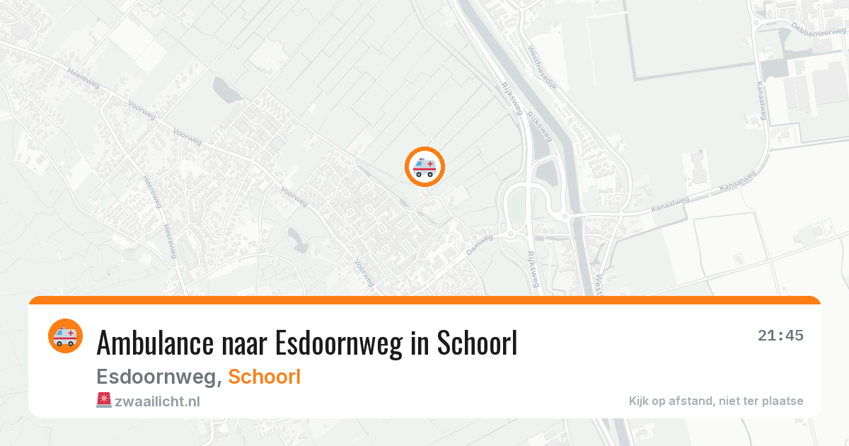Ambulance naar Esdoornweg in Schoorl — 21 jun 2026