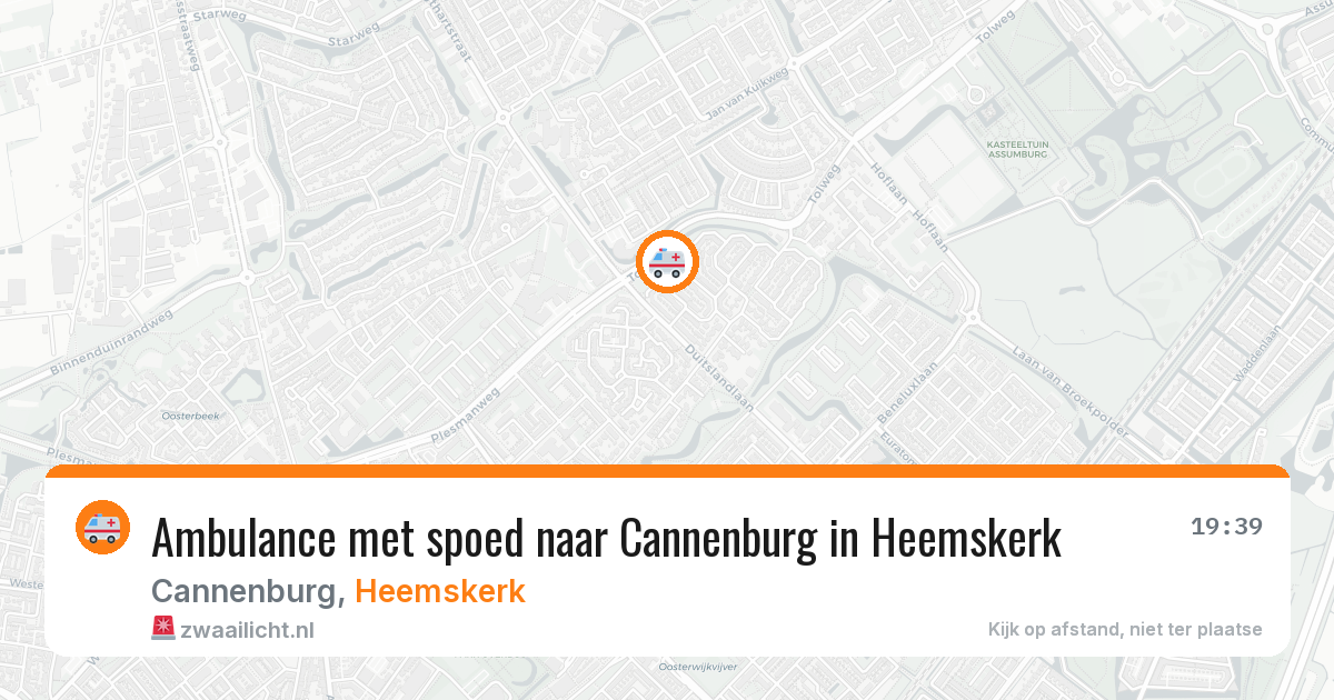 Ambulance met spoed naar Cannenburg in Heemskerk — 18 mrt 2026