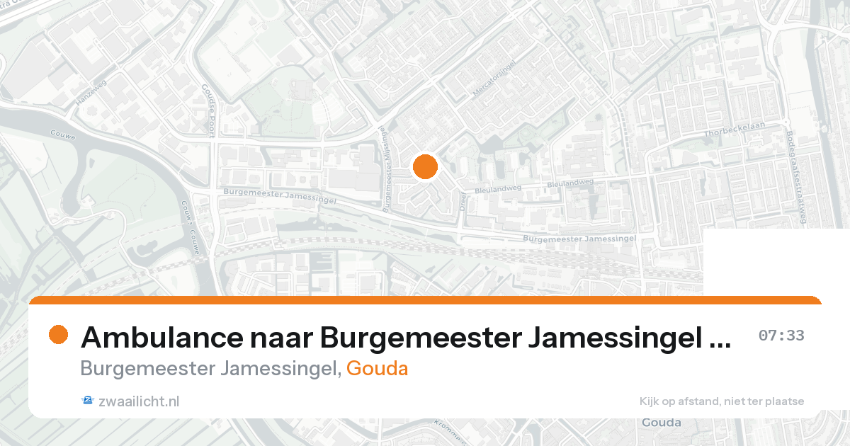 Ambulance naar Burgemeester Jamessingel in Gouda — 25 aug 2026