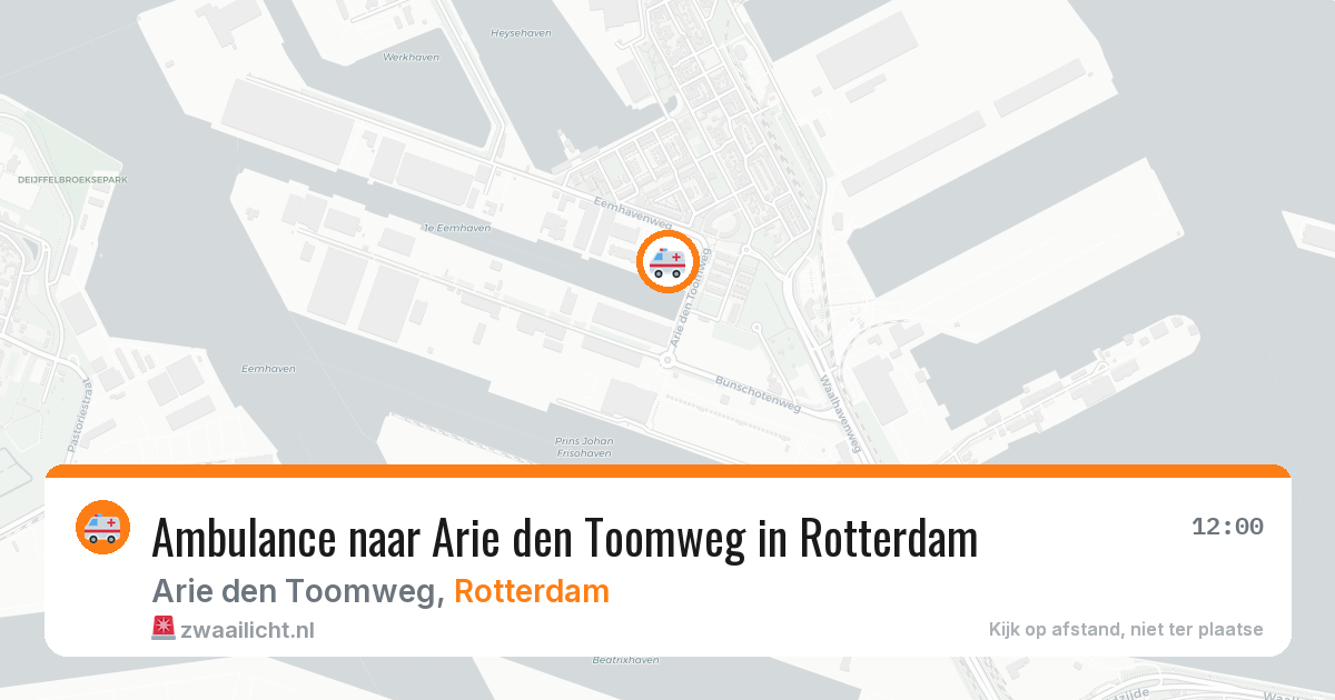 Ambulance naar Arie den Toomweg in Rotterdam — 26 mrt 2026