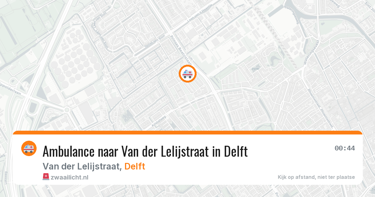 Ambulance naar Van der Lelijstraat in Delft — 31 jul 2026