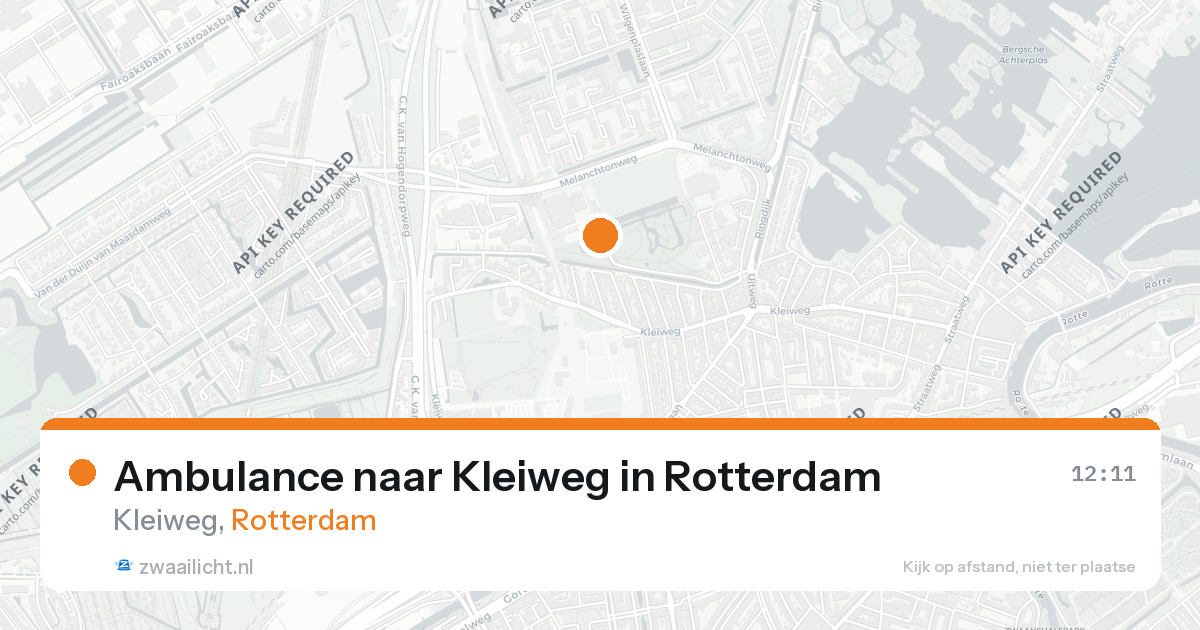 Ambulance naar Kleiweg in Rotterdam — 26 aug 2026