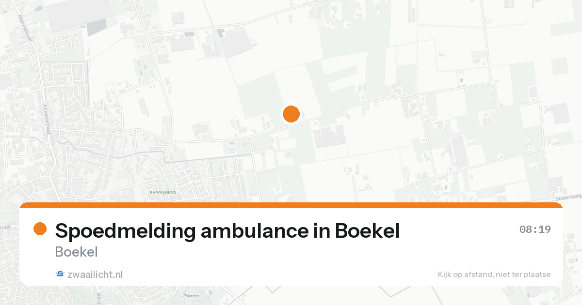 Spoedmelding ambulance in Boekel — 21 aug 2026