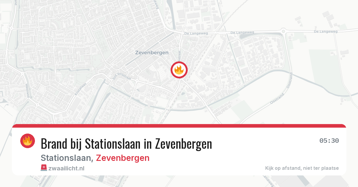Brand bij Stationslaan in Zevenbergen — 10 mei 2026