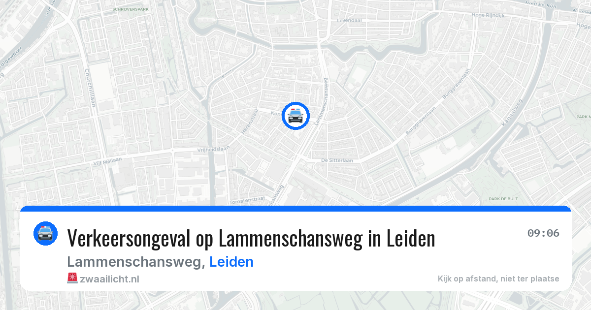 Verkeersongeval op Lammenschansweg in Leiden — 12 aug 2026