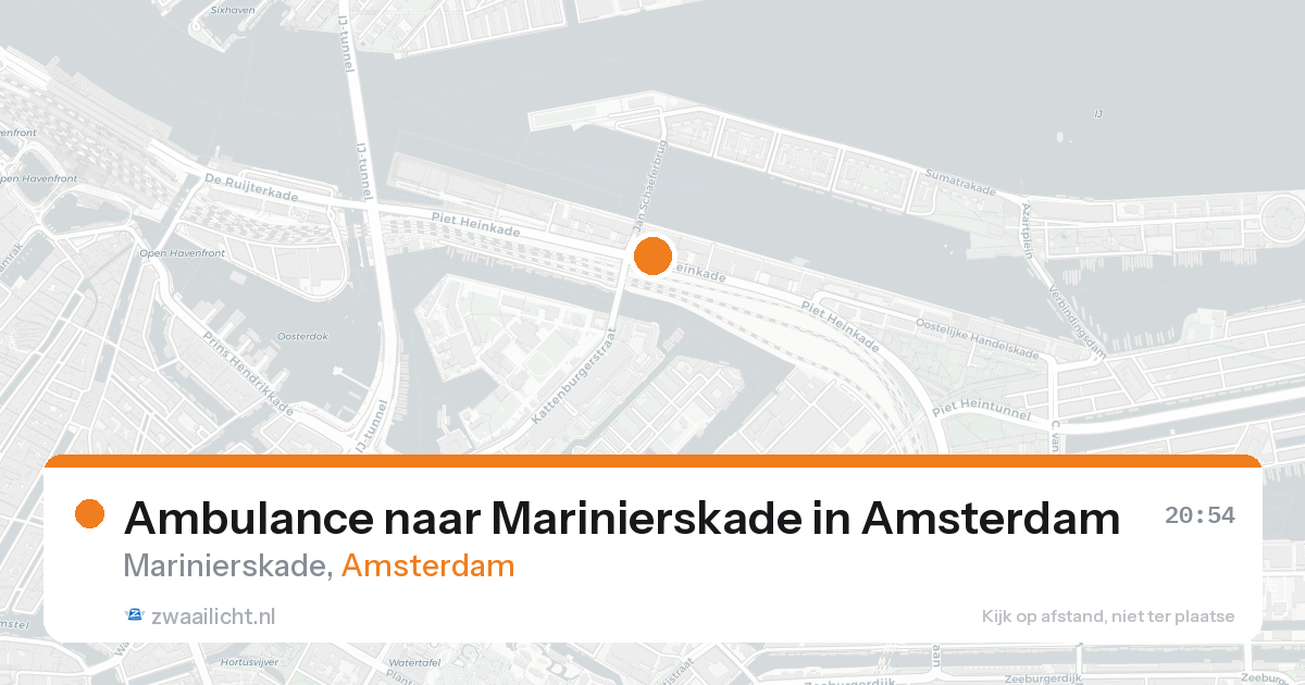 Ambulance naar Marinierskade in Amsterdam — 23 aug 2026