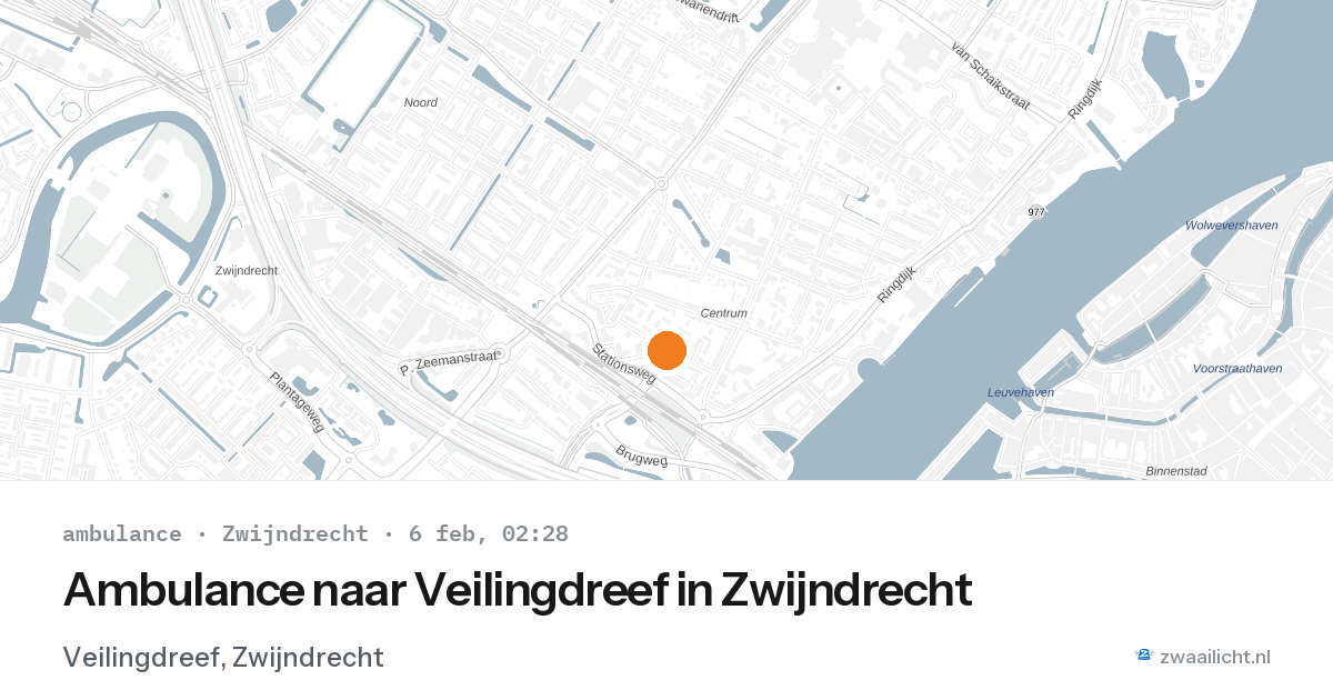 Ambulance naar Veilingdreef in Zwijndrecht — 6 feb 2026