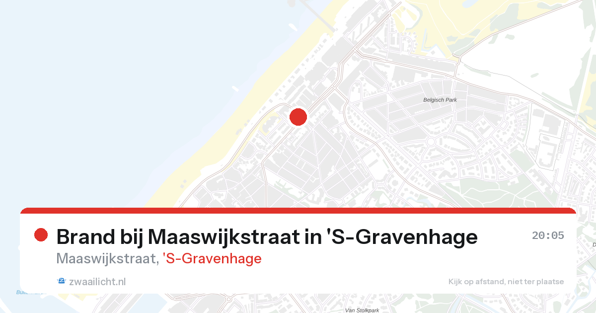 Brand bij Maaswijkstraat in 'S-Gravenhage — 27 aug 2026