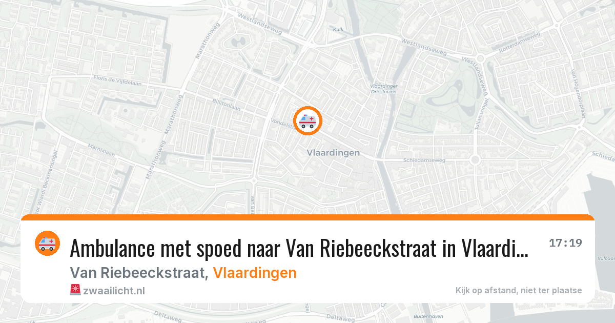 Ambulance met spoed naar Van Riebeeckstraat in Vlaardingen — 31 mrt 2026
