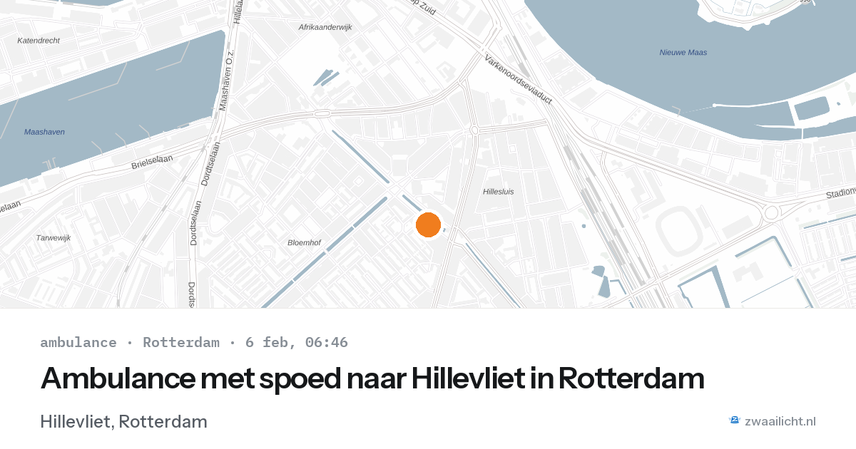 Ambulance met spoed naar Hillevliet in Rotterdam — 6 feb 2026