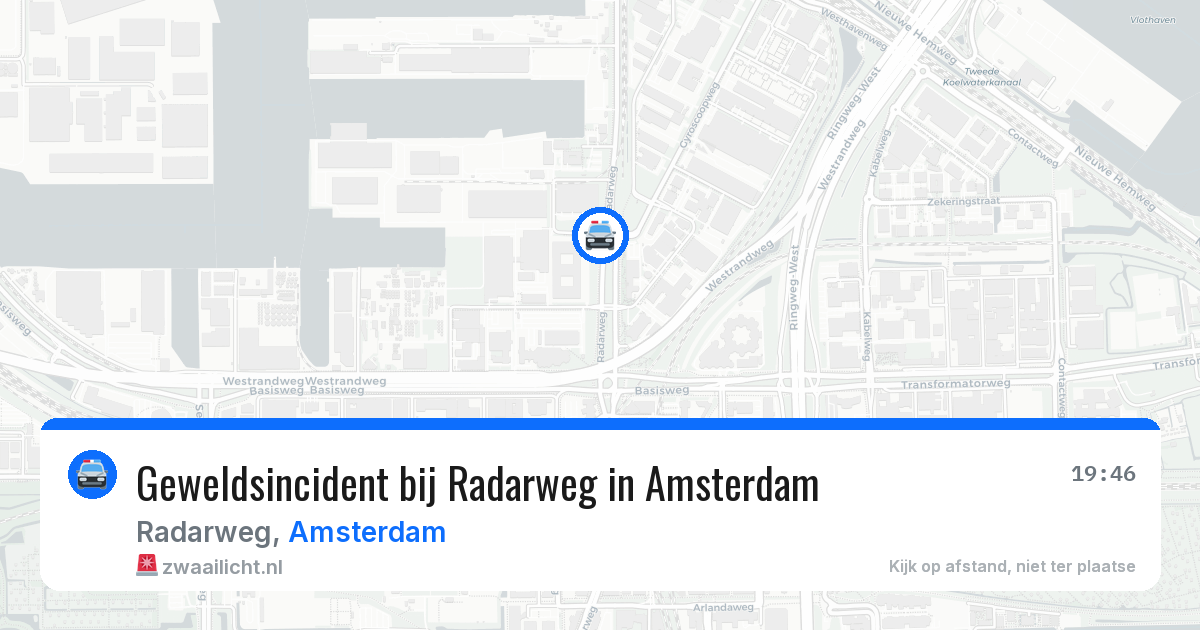 Geweldsincident bij Radarweg in Amsterdam — 13 aug 2026