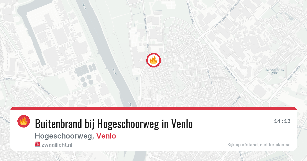 Buitenbrand bij Hogeschoorweg in Venlo — 1 mei 2026