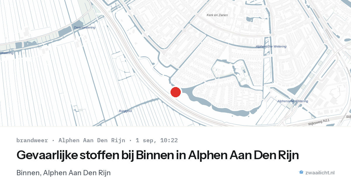 Gevaarlijke stoffen bij Binnen in Alphen Aan Den Rijn — 1 sep 2026