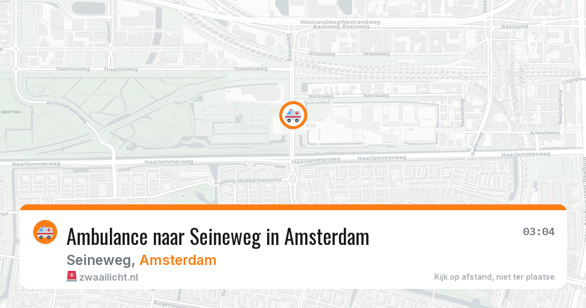 Ambulance naar Seineweg in Amsterdam — 28 mrt 2026