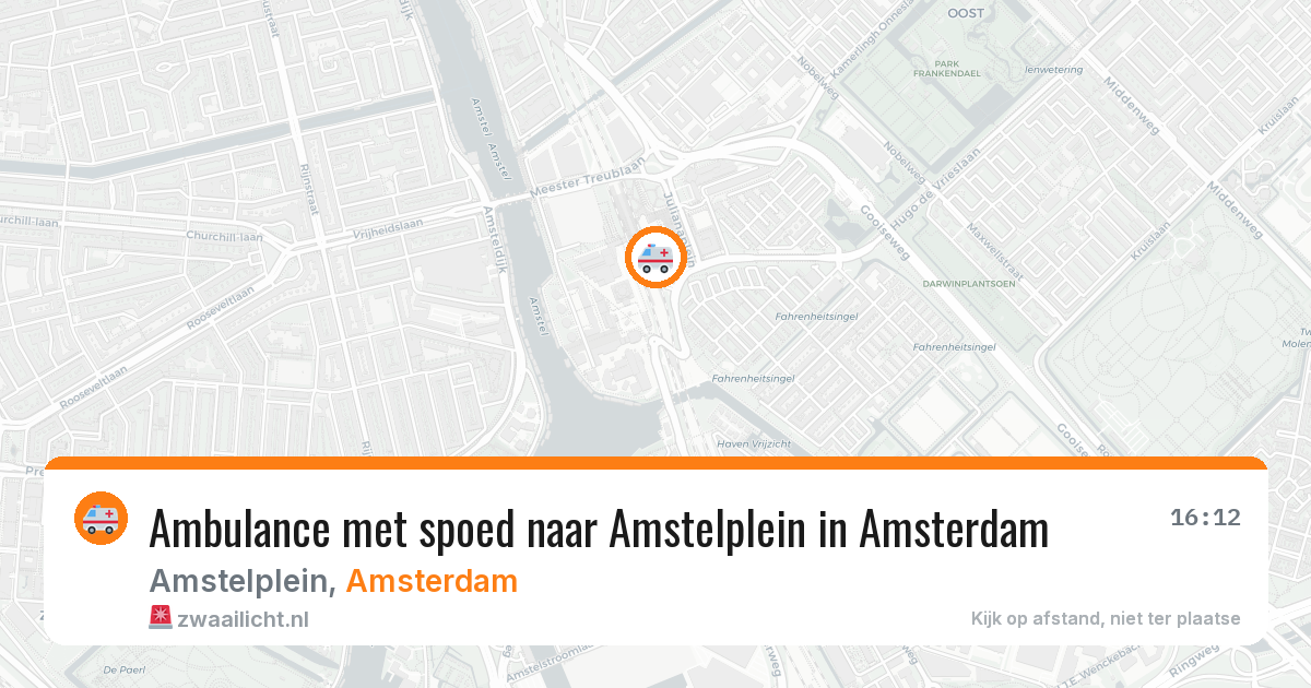 Ambulance met spoed naar Amstelplein in Amsterdam — 3 mrt 2026