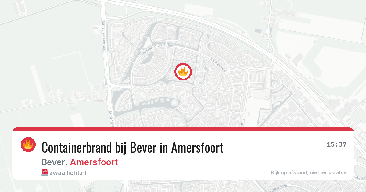 Containerbrand bij Bever in Amersfoort — 1 jun 2026