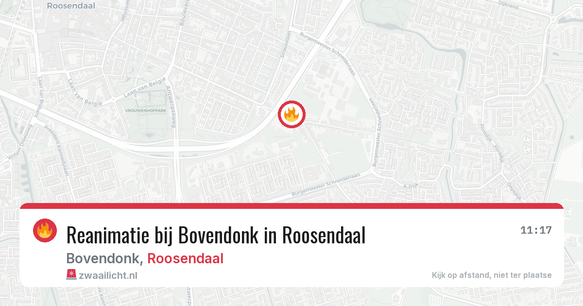 Reanimatie bij Bovendonk in Roosendaal — 28 jul 2026
