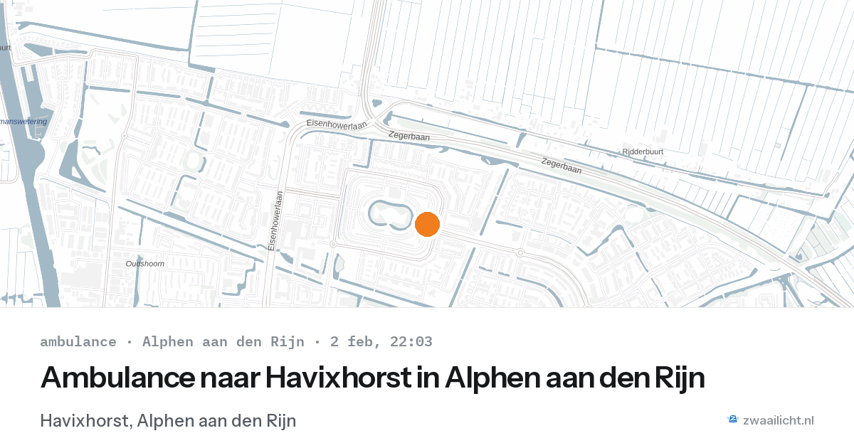 Ambulance naar Havixhorst in Alphen aan den Rijn — 2 feb 2026