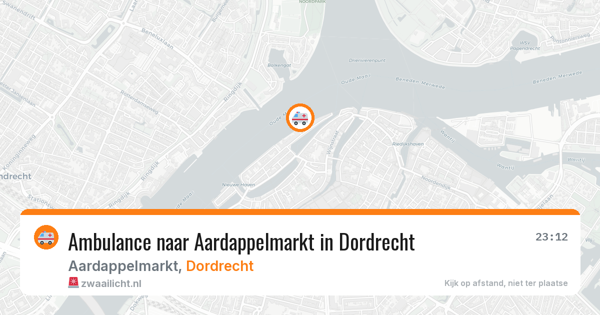 Ambulance naar Aardappelmarkt in Dordrecht — 26 mrt 2026