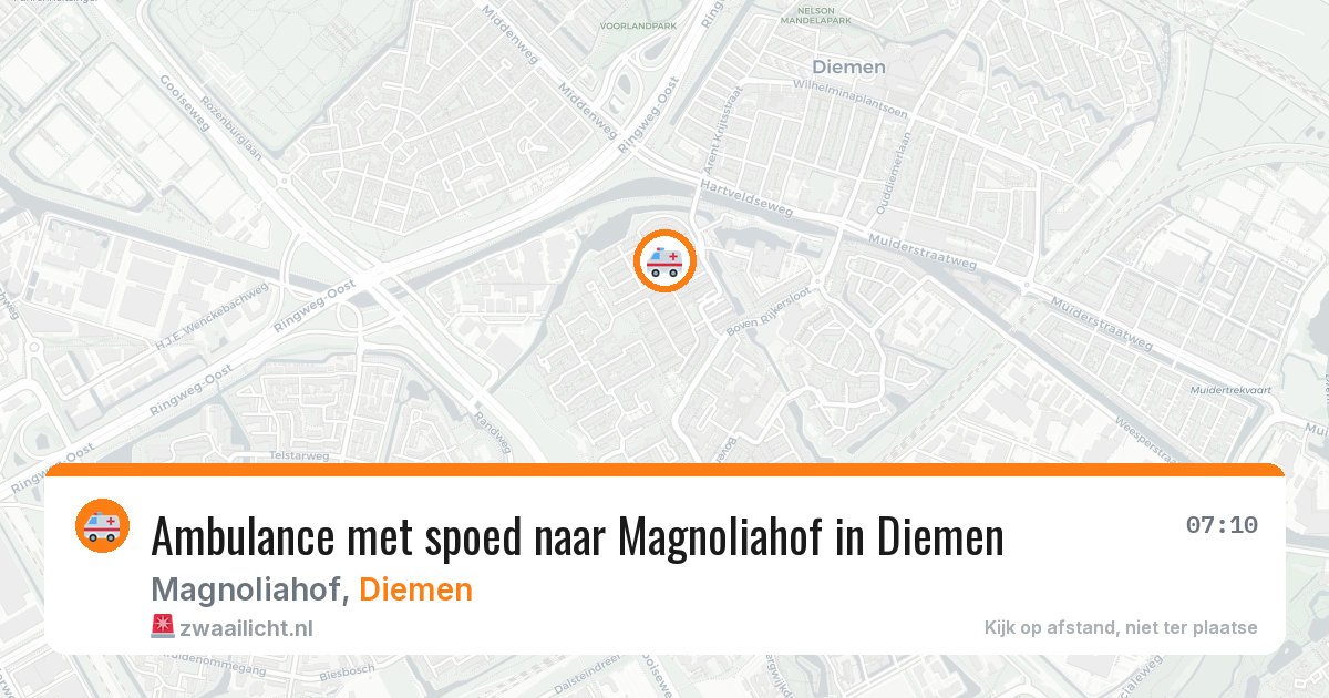 Ambulance met spoed naar Magnoliahof in Diemen — 25 jun 2026