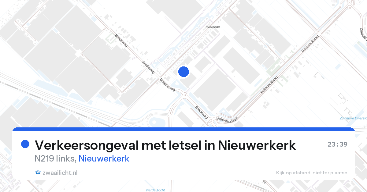 Verkeersongeval met letsel in Nieuwerkerk — 26 aug 2026