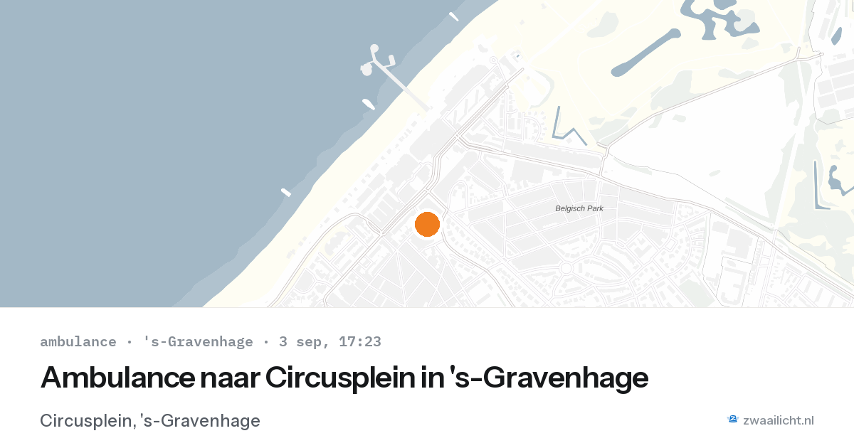 Ambulance naar Circusplein in 's-Gravenhage — 3 sep 2026
