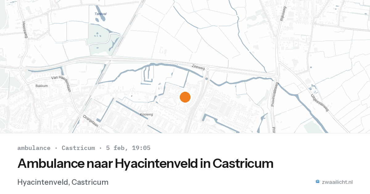 Ambulance naar Hyacintenveld in Castricum — 5 feb 2026