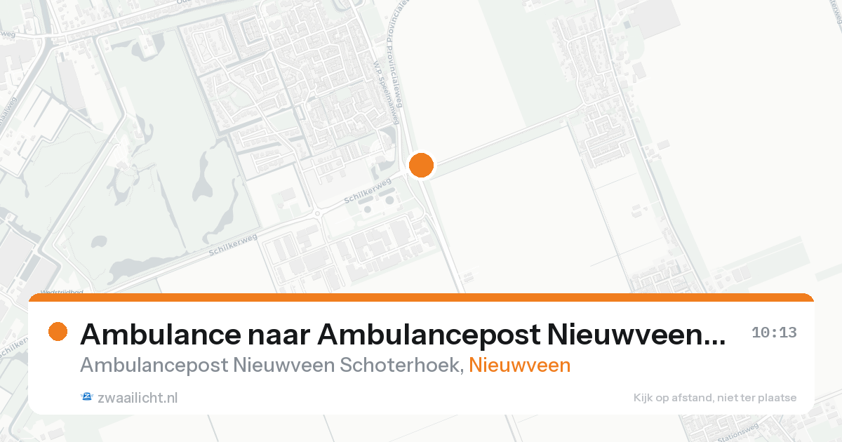 Ambulance naar Ambulancepost Nieuwveen Schoterhoek in Nieuwveen — 7 feb 2026