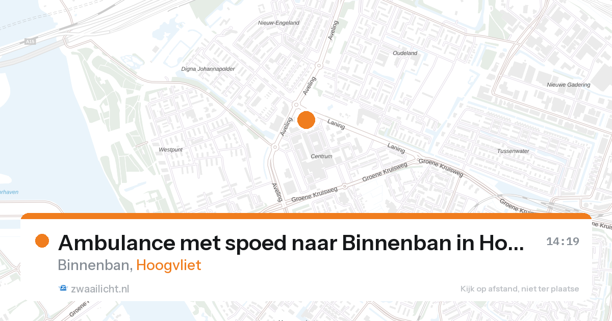 Ambulance met spoed naar Binnenban in Hoogvliet — 17 jul 2026