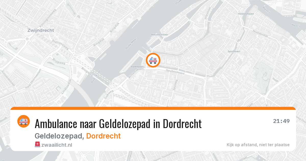 Ambulance naar Geldelozepad in Dordrecht — 22 mrt 2026