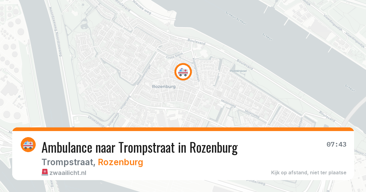 Ambulance naar Trompstraat in Rozenburg — 1 apr 2026