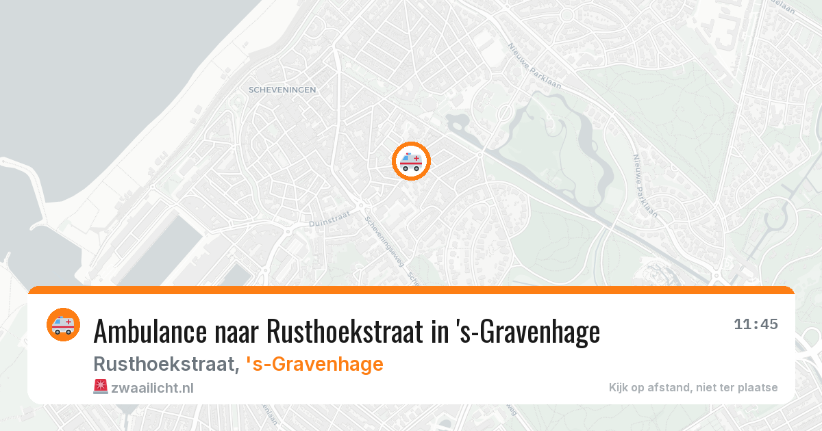 Ambulance naar Rusthoekstraat in 's-Gravenhage — 24 mei 2026
