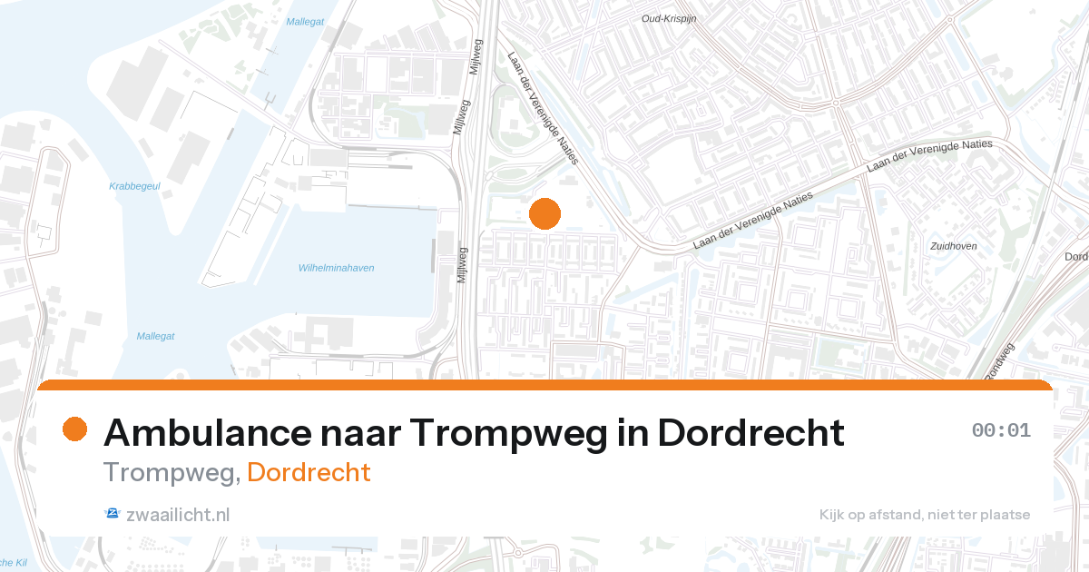 Ambulance naar Trompweg in Dordrecht — 31 jan 2026